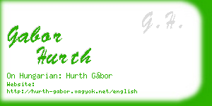 gabor hurth business card